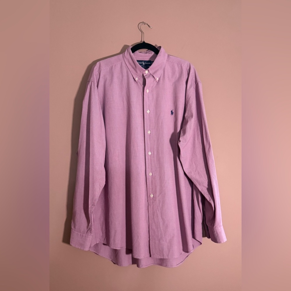 POLO RALPH LAUREN Blake Plaid Button Up Shirt in Red Size XL